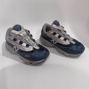 New Balance Kids Navy and Silver 1000 Sneakers